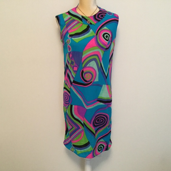 Dresses & Skirts - Vintage 60's Psychedelic Mod GoGo Shift Dress